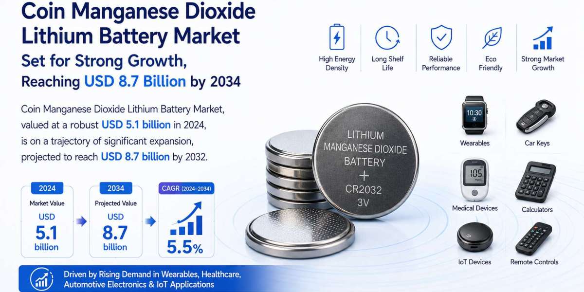 Coin Manganese Dioxide Lithium Battery Market Set for Strong Growth, Reaching USD 8.7 Billion by 2034